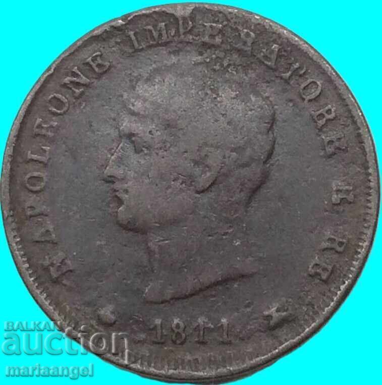 Livrarea Napoleon 3 centesimi 1811 Italia M - Milano