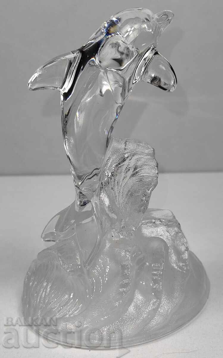 Delivery of LARGE GLASS FIGURINE STATUETTE FIGURE DOLPHIN SEA HEALTHY