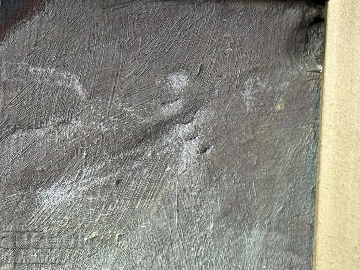 Pictură veche "Moara de vânt" - 5