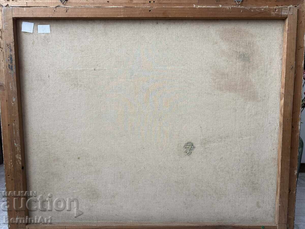 Pictură veche "Moara de vânt" - 6