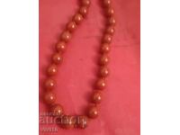 Antique necklace of red jasper
