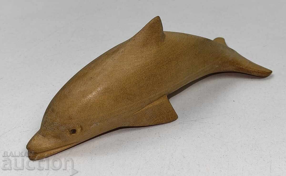 Licitație MICĂ FIGURINĂ DIN LEMN, FIGURĂ, STATUETĂ, DELFIN