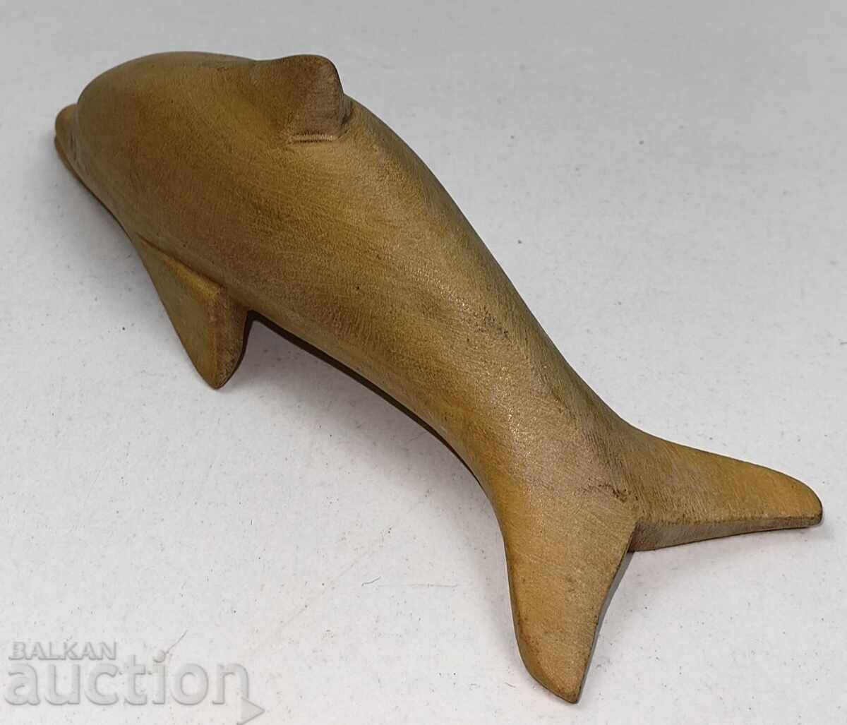 Livrarea MICĂ FIGURINĂ DIN LEMN, FIGURĂ, STATUETĂ, DELFIN