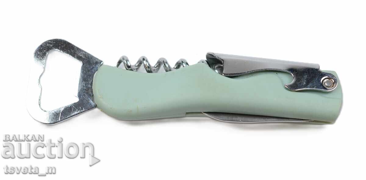 Deschizătoare de sticle cu tirbușon și lamă