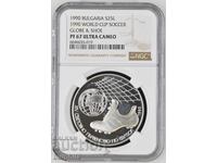 25 λέβα Ιταλία 1990 Παπούτσι. NGC PF 67 Ultra Cameo