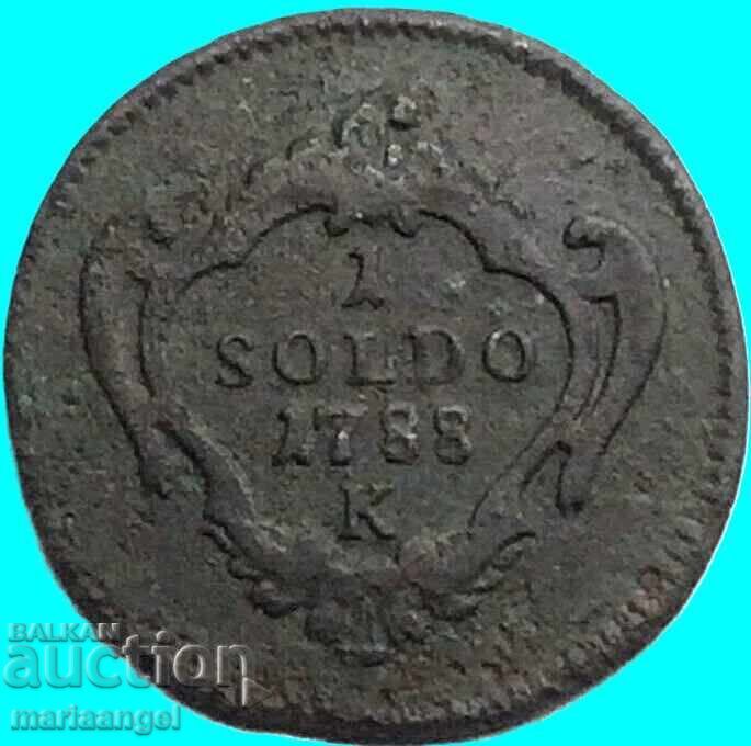 Гориция 1 солдо 1788 Италия Йозеф II Австрийски - 7