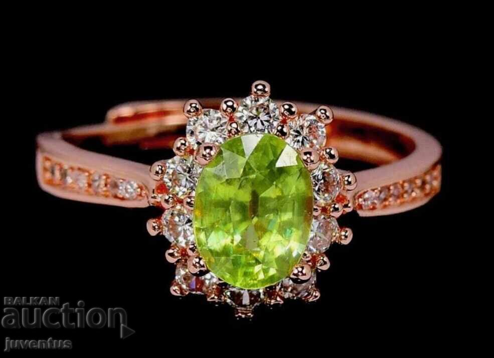 СРЕБЪРЕН ПРЪСТЕН С ТИТАНИТ (БРАЗИЛИЯ)