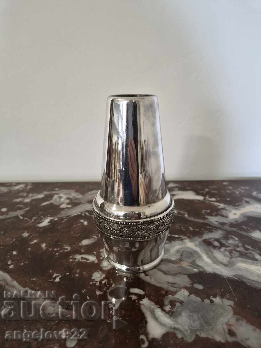 Silver-plated metal vase!!! - 5