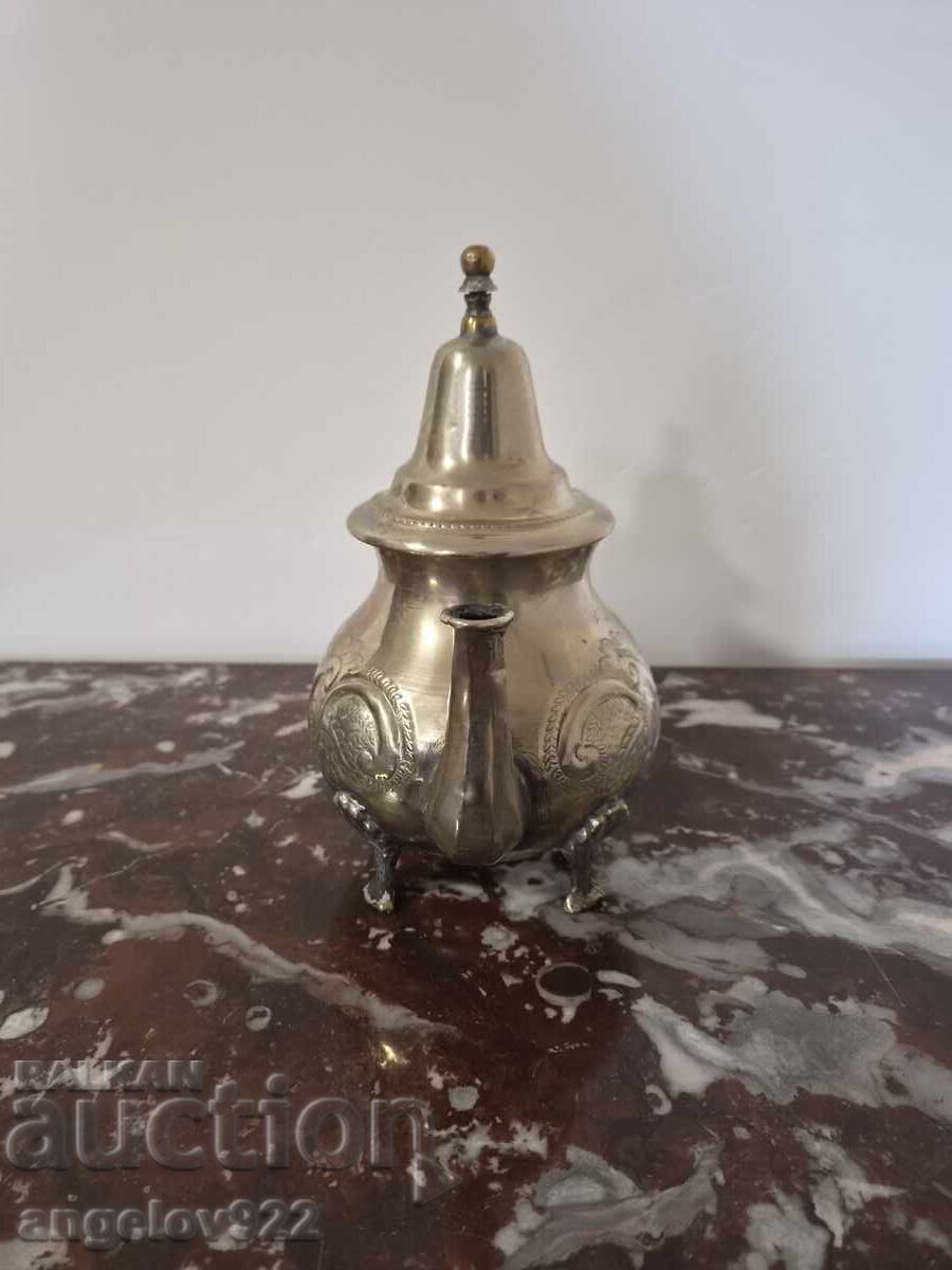 Auction  Silver Plated Metal Teapot!!!