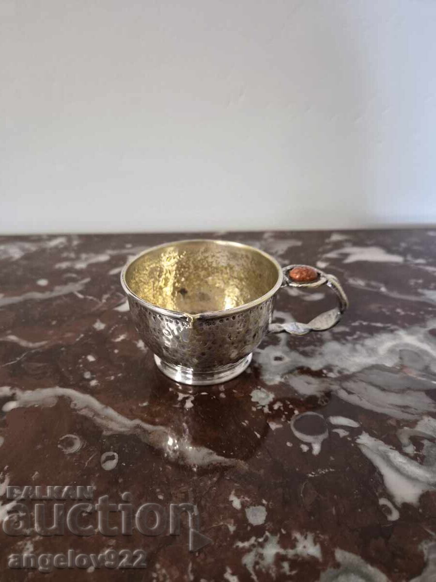 Lăptieră metalică argintată!!!