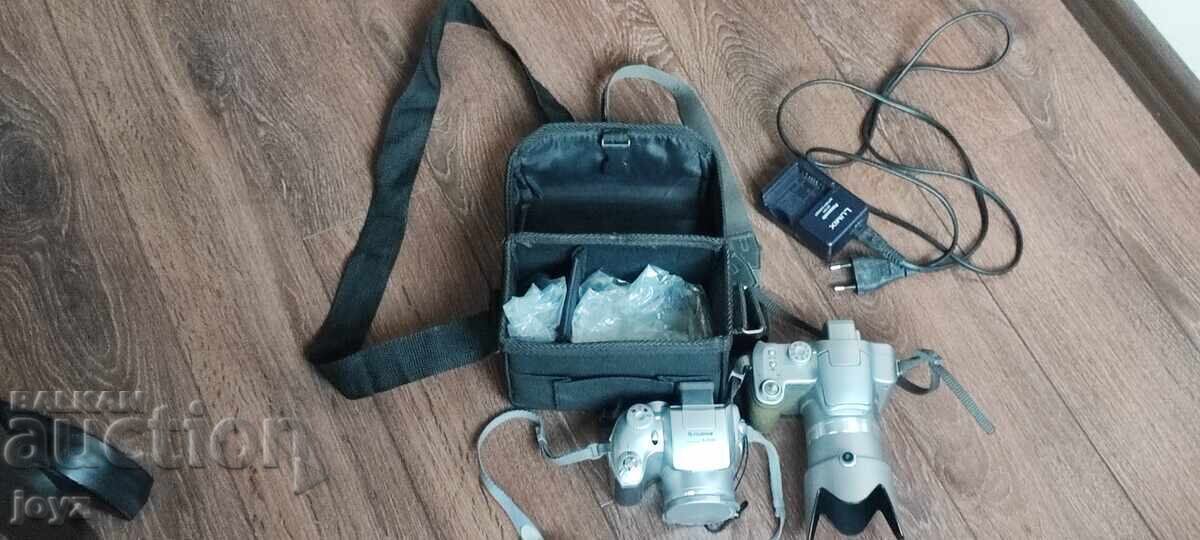 2бр ДИГИТАЛНИ ФОТОАПАРАТИ  PANASONIC+FUJIILM+ЧАНТА с цена € 10.00 | 19.56 лв.