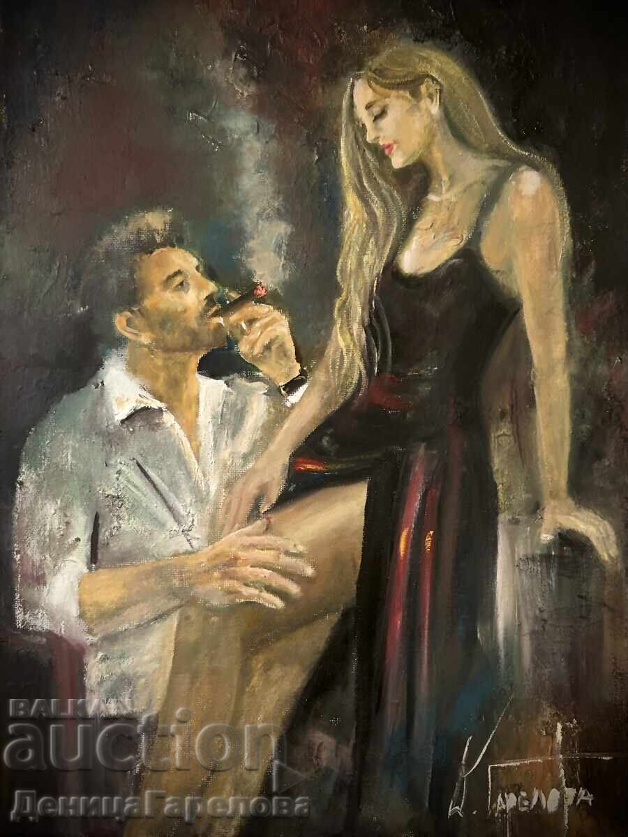 Denitsa Garelova painting 30/40 "Secret love"