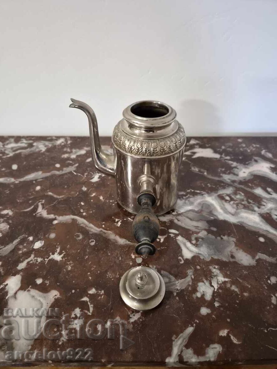 Посребрен метален чайник!!! - 5