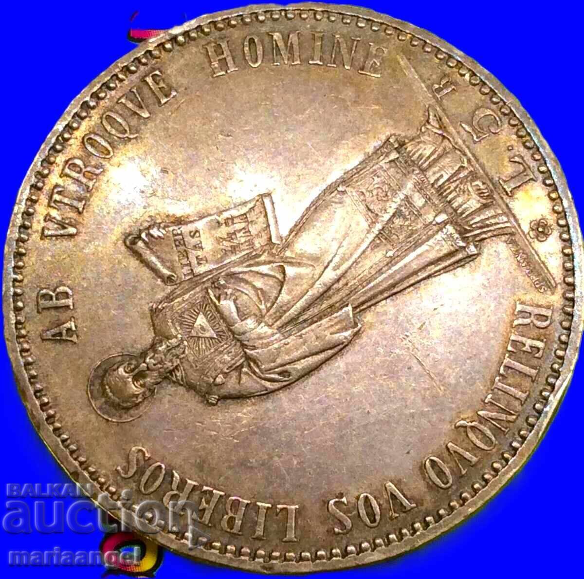 San Marino 5 Lire 1898 25,00g argint Patină aurie - rară - 5 San Marino 5 Lire 1898 25,00g argint Patină aurie - rară - 5