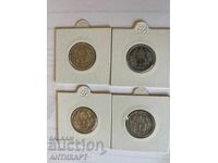 4 броя сребърна монета по 1 корона Австрия 1894,1913,1915