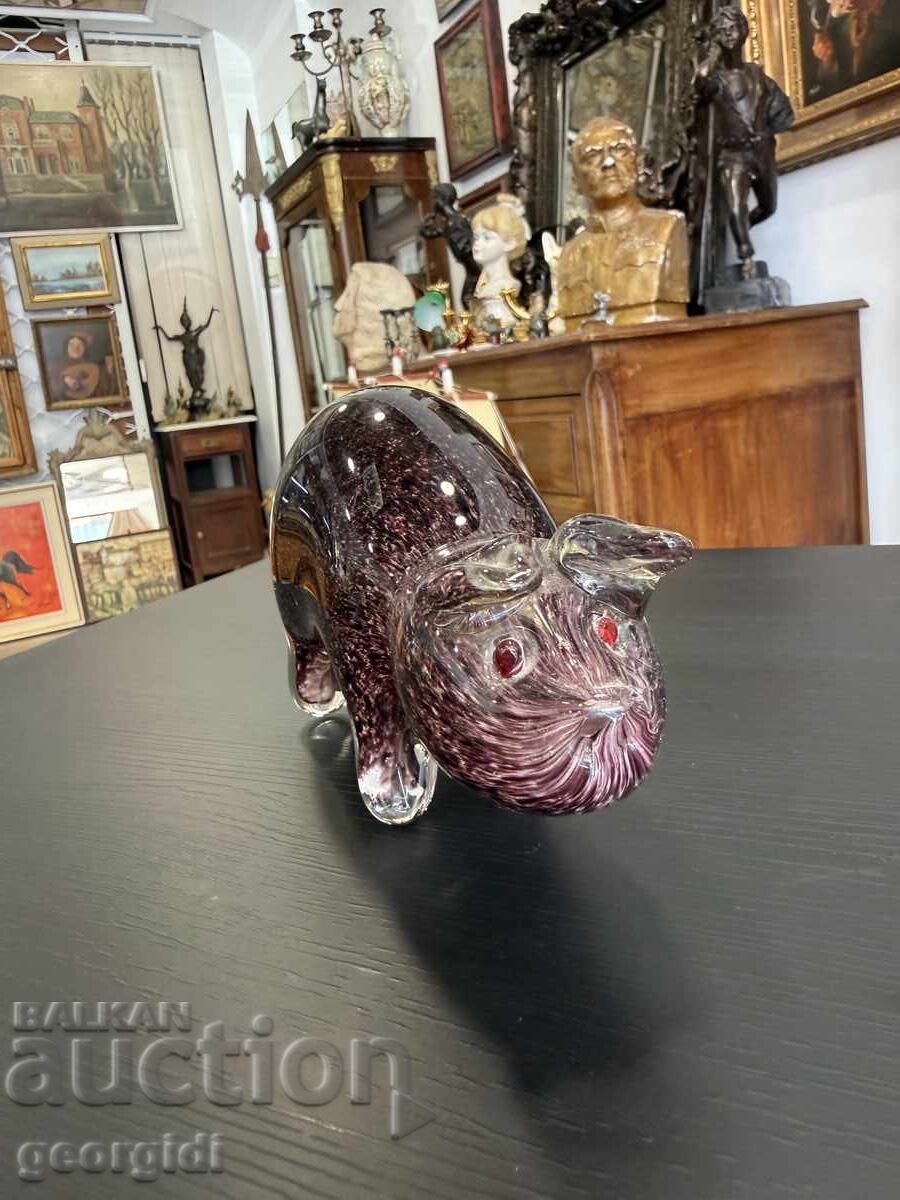Χειροποίητο γυάλινο ομοίωμα γουρουνιού. №7974 με τιμή € 35.00 | 68.45 BGN