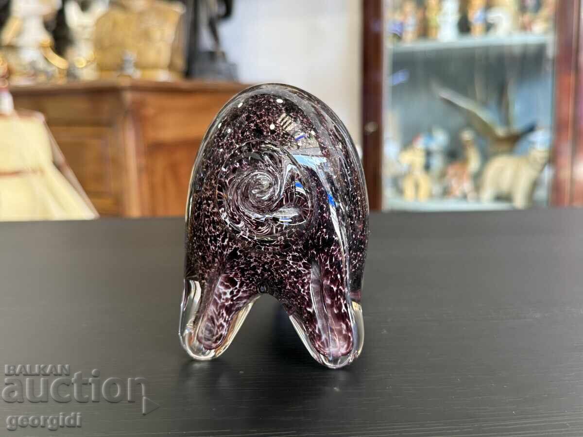 Παράδοση Χειροποίητο γυάλινο ομοίωμα γουρουνιού. №7974