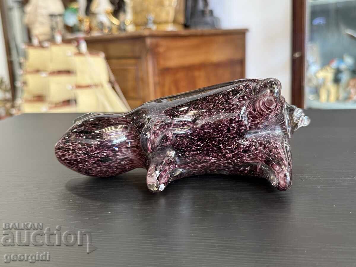 Χειροποίητο γυάλινο ομοίωμα γουρουνιού. №7974 - 7