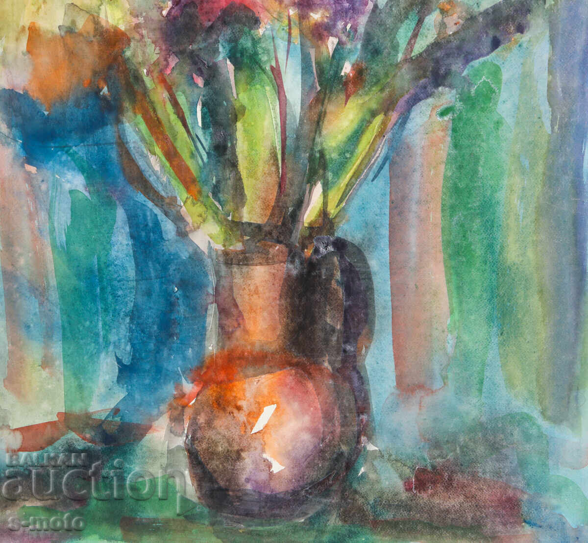 Livrarea Pictură acuarelă natură moartă cu flori