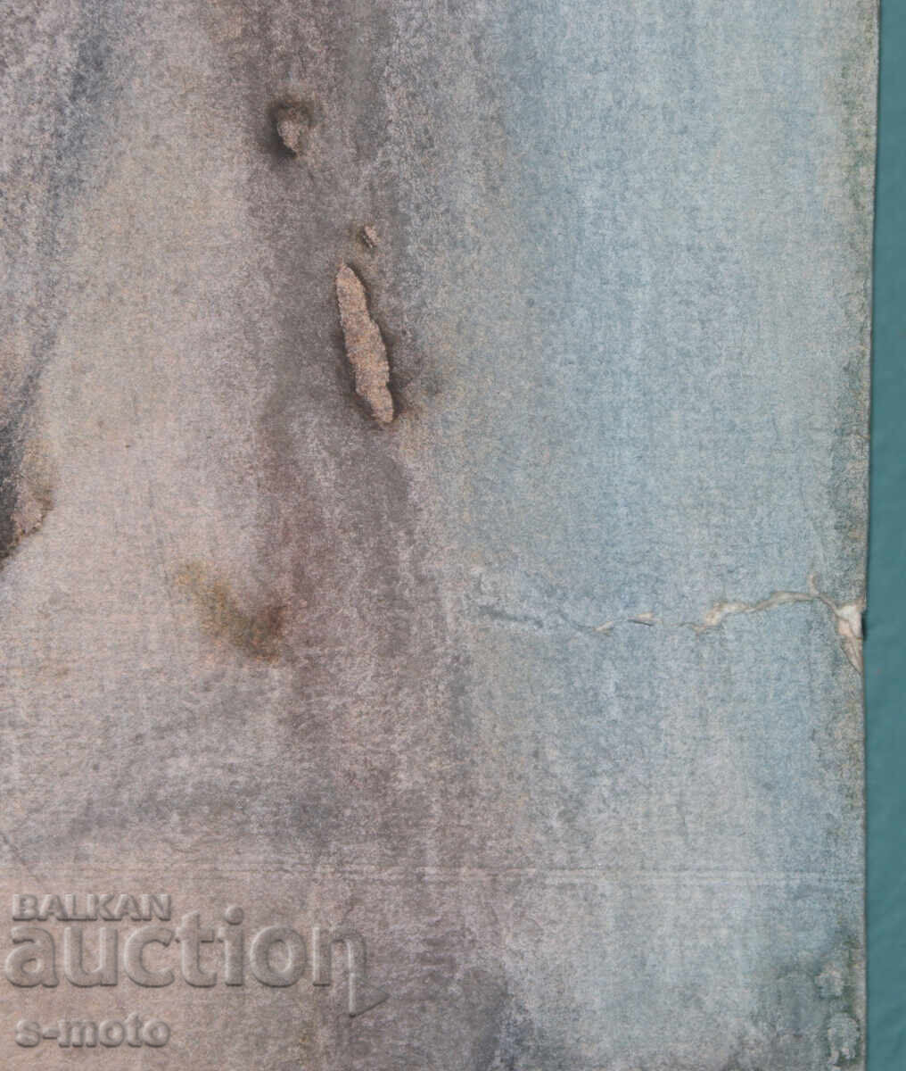 Watercolor painting female portrait nude body - 7