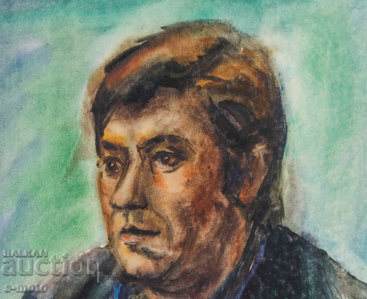 Παράδοση Ακουαρέλα ανδρικό πορτρέτο