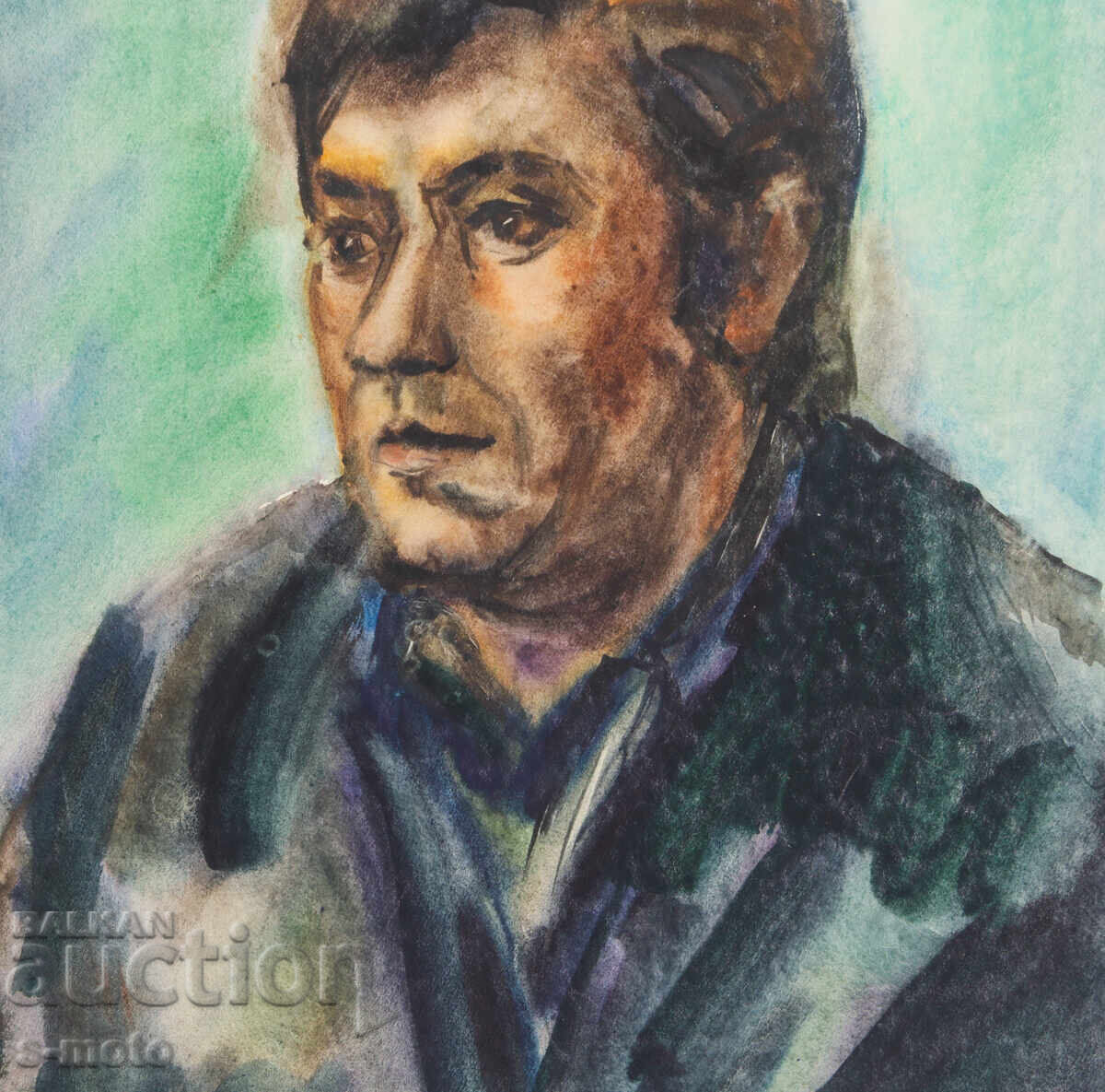 Ακουαρέλα ανδρικό πορτρέτο - 5