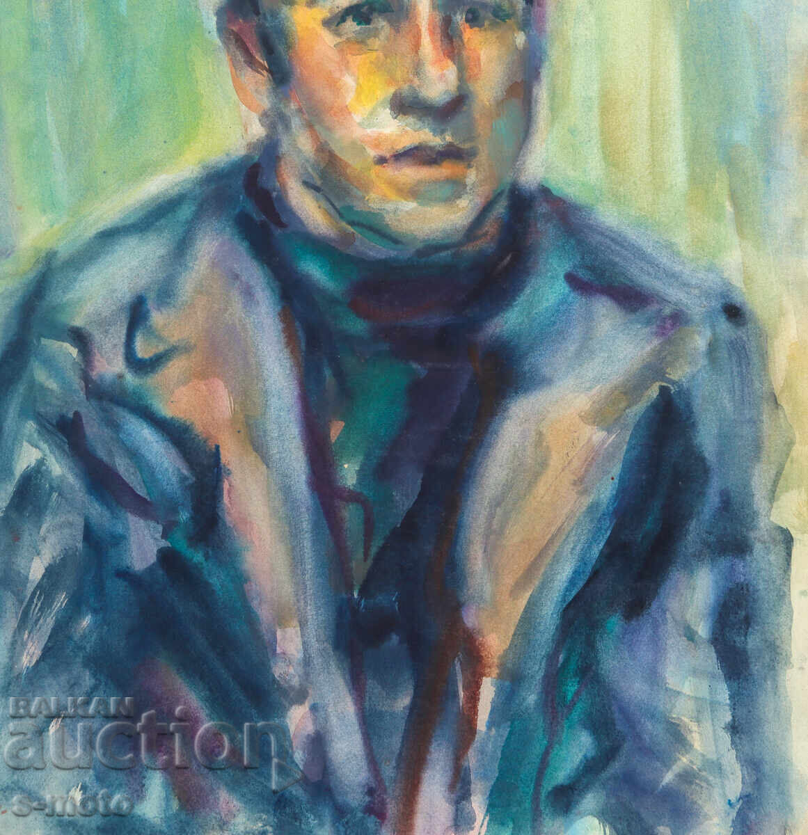 Ακουαρέλα ανδρικό πορτρέτο - 5