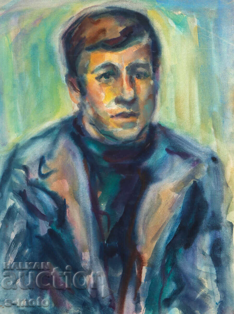 Ακουαρέλα ανδρικό πορτρέτο