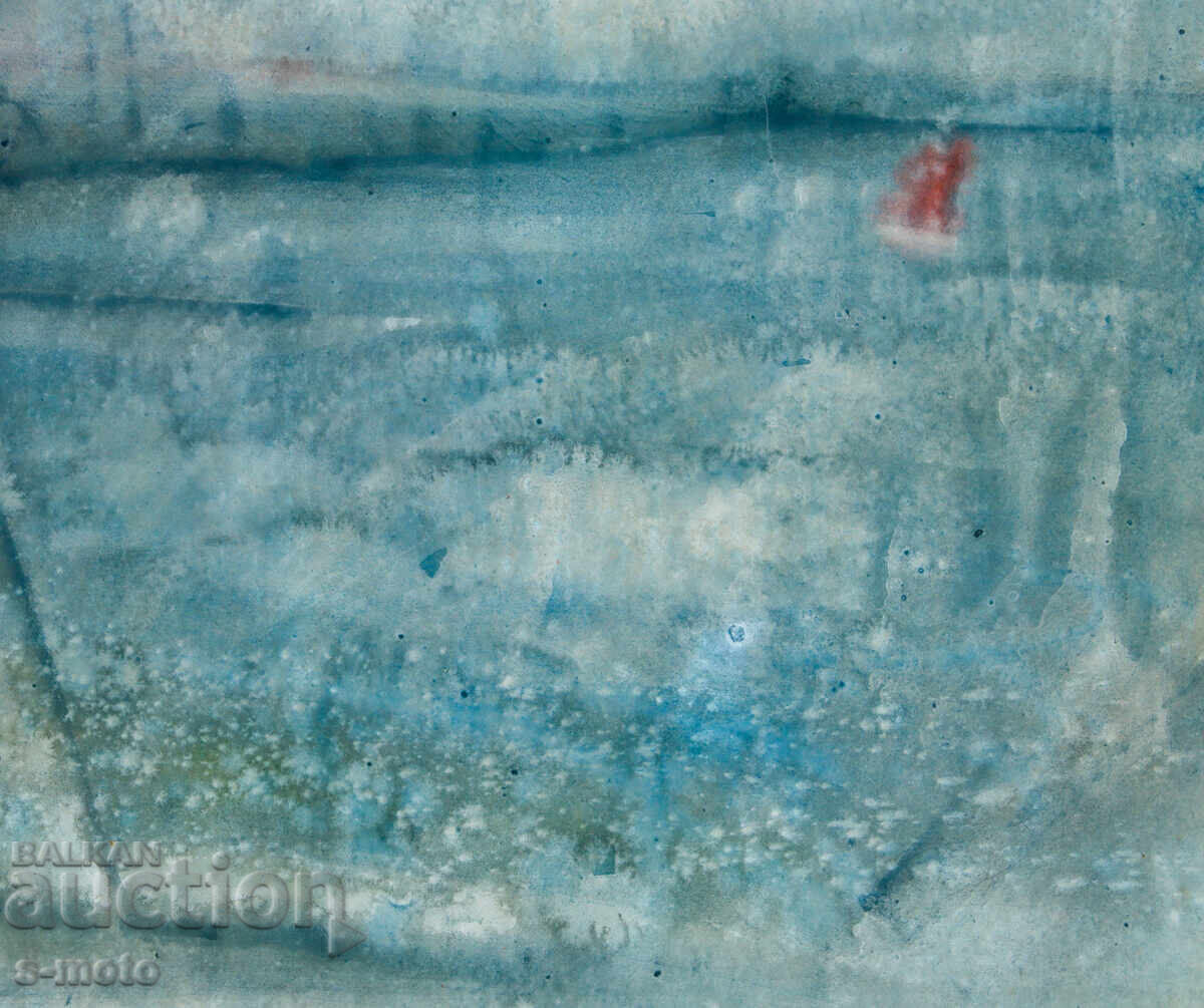 Kартина акварел морски пейзаж - 6