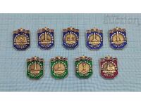 WW2 CITY-HERO USSR BADGE LOT 9 PIECES