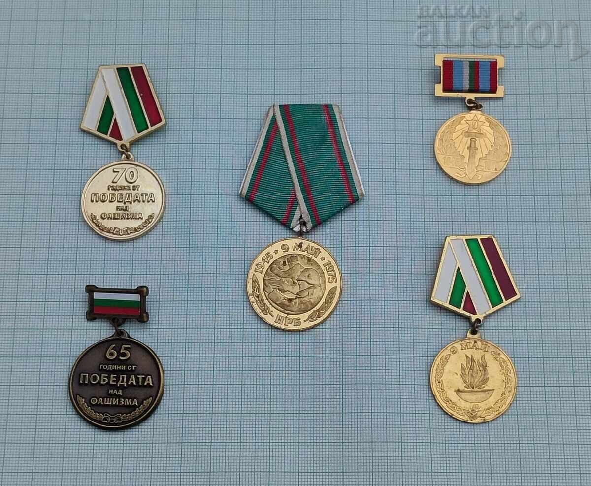 WW2 BULGARIA ANNIVERSARY MEDALS LOT 5 PCS