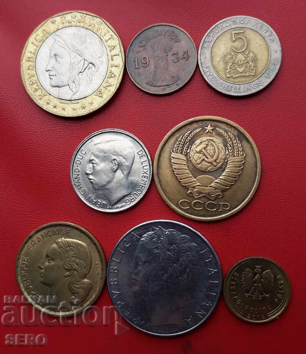 Mixed lot of 8 coins with price € 0.51 | 1.00 BGN Mixed lot of 8 coins with price € 0.51 | 1.00 BGN