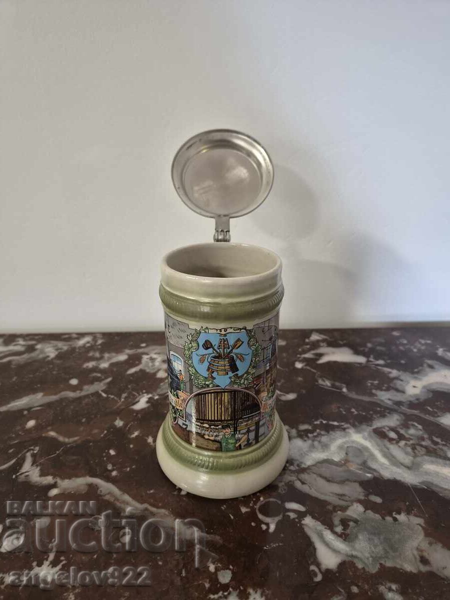 Δημοπρασία Vintage κεραμική κούπα μπύρας!!!