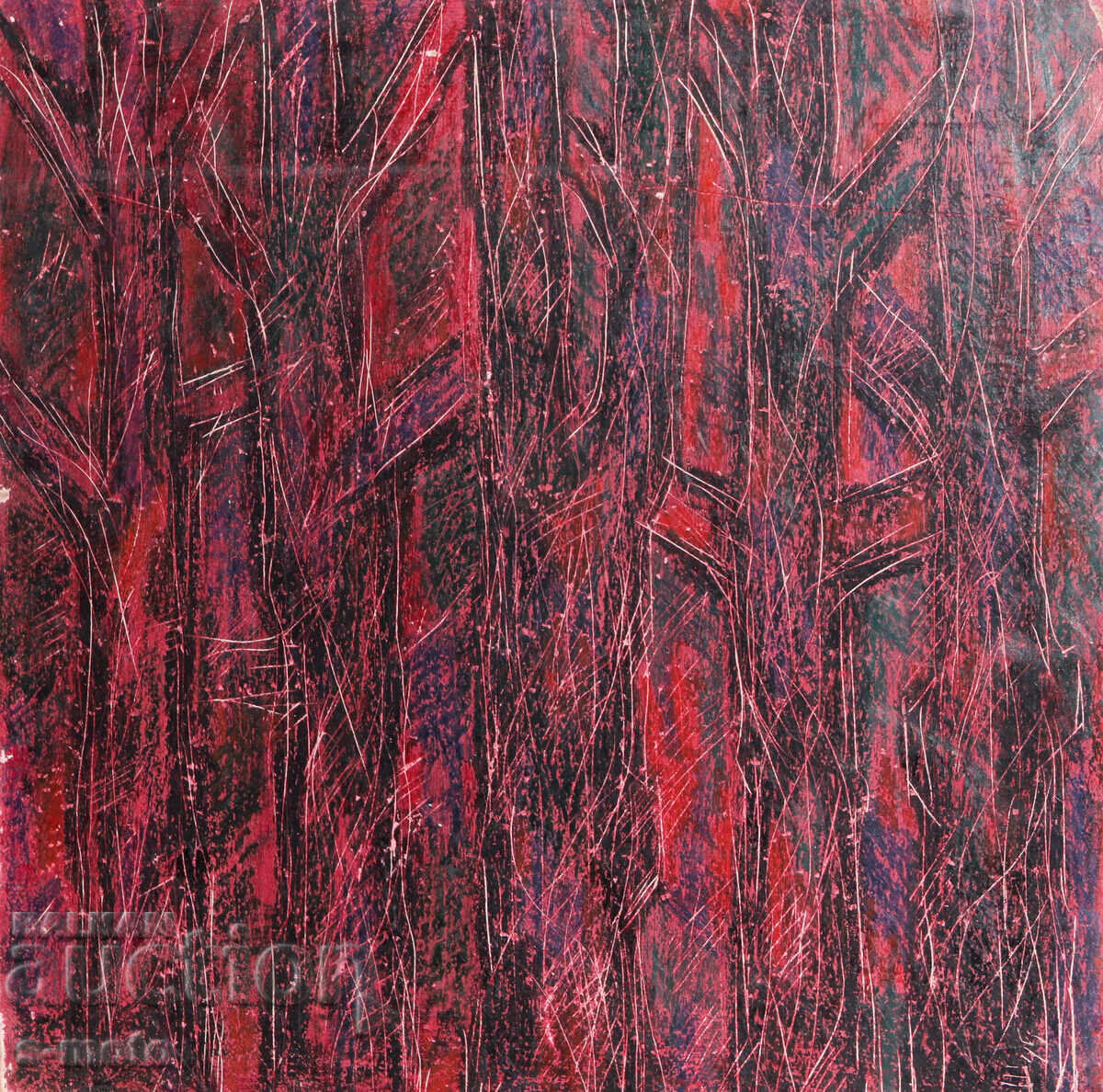 Παστέλ πίνακας αφηρημένη σύνθεση