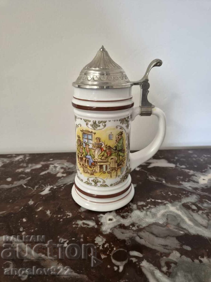 Vintage German Porcelain Beer Mug!!! Vintage German Porcelain Beer Mug!!!