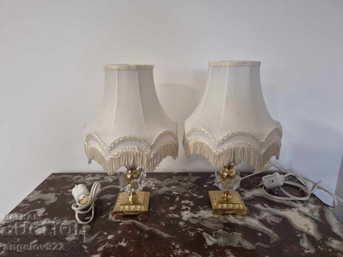 Beautiful bronze and glass night lamps!!!