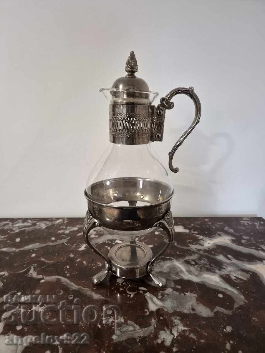 Sticlă de vin vintage cu accesorii metalice!!! - 6