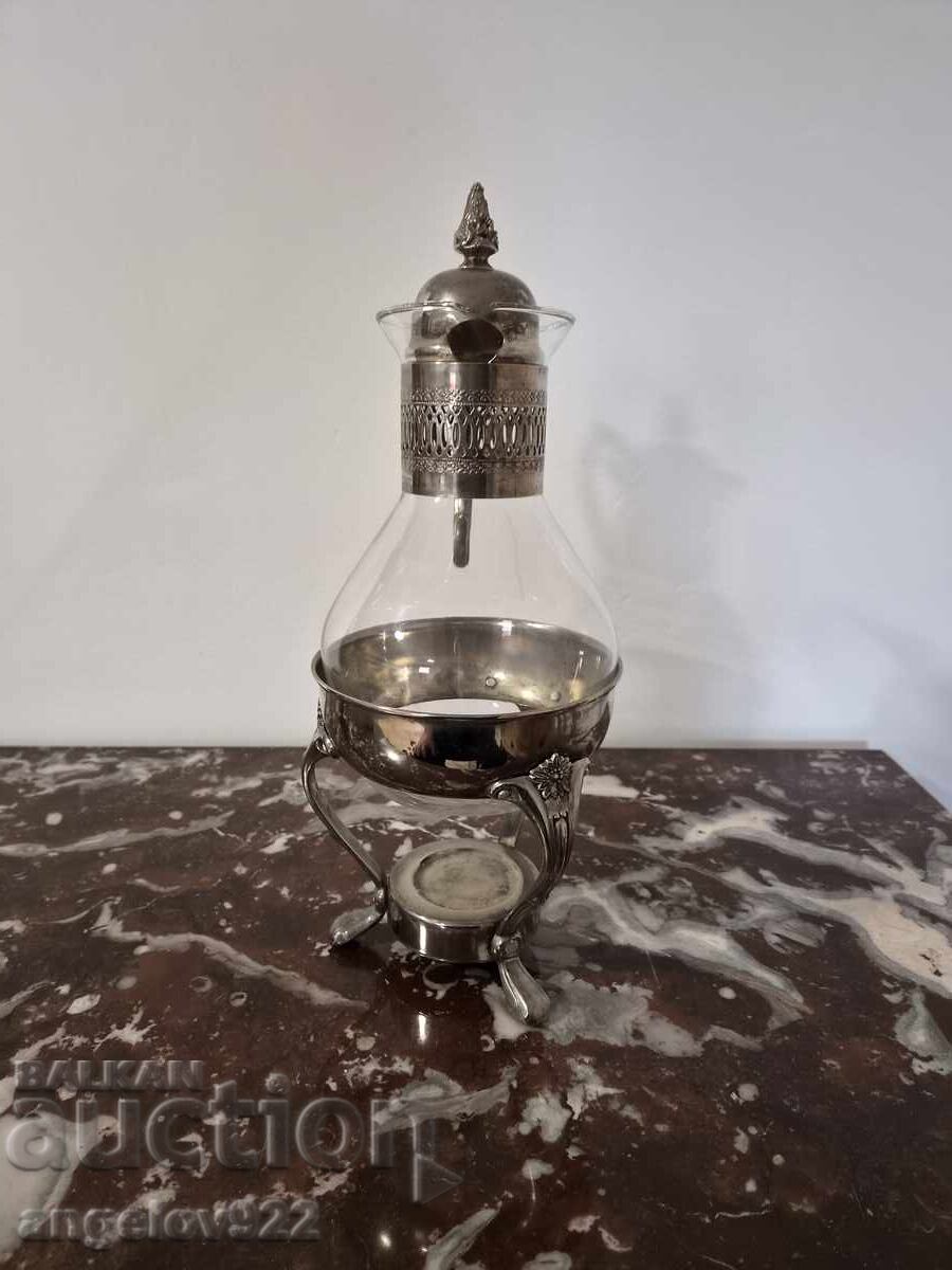 Sticlă de vin vintage cu accesorii metalice!!! - 7