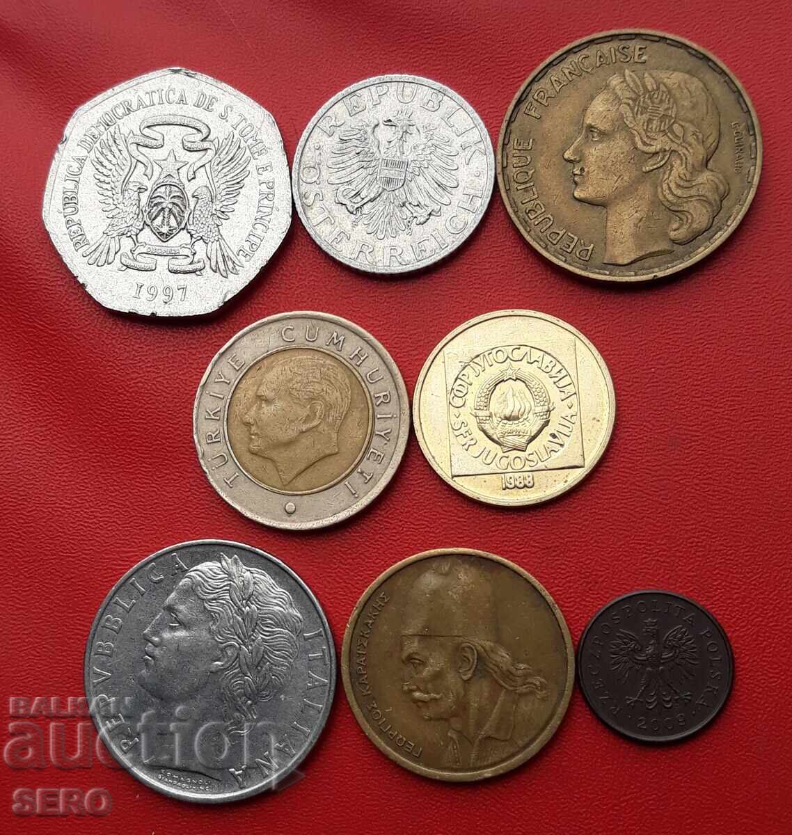 Mixed lot of 8 coins with price € 0.51 | 1.00 BGN Mixed lot of 8 coins with price € 0.51 | 1.00 BGN