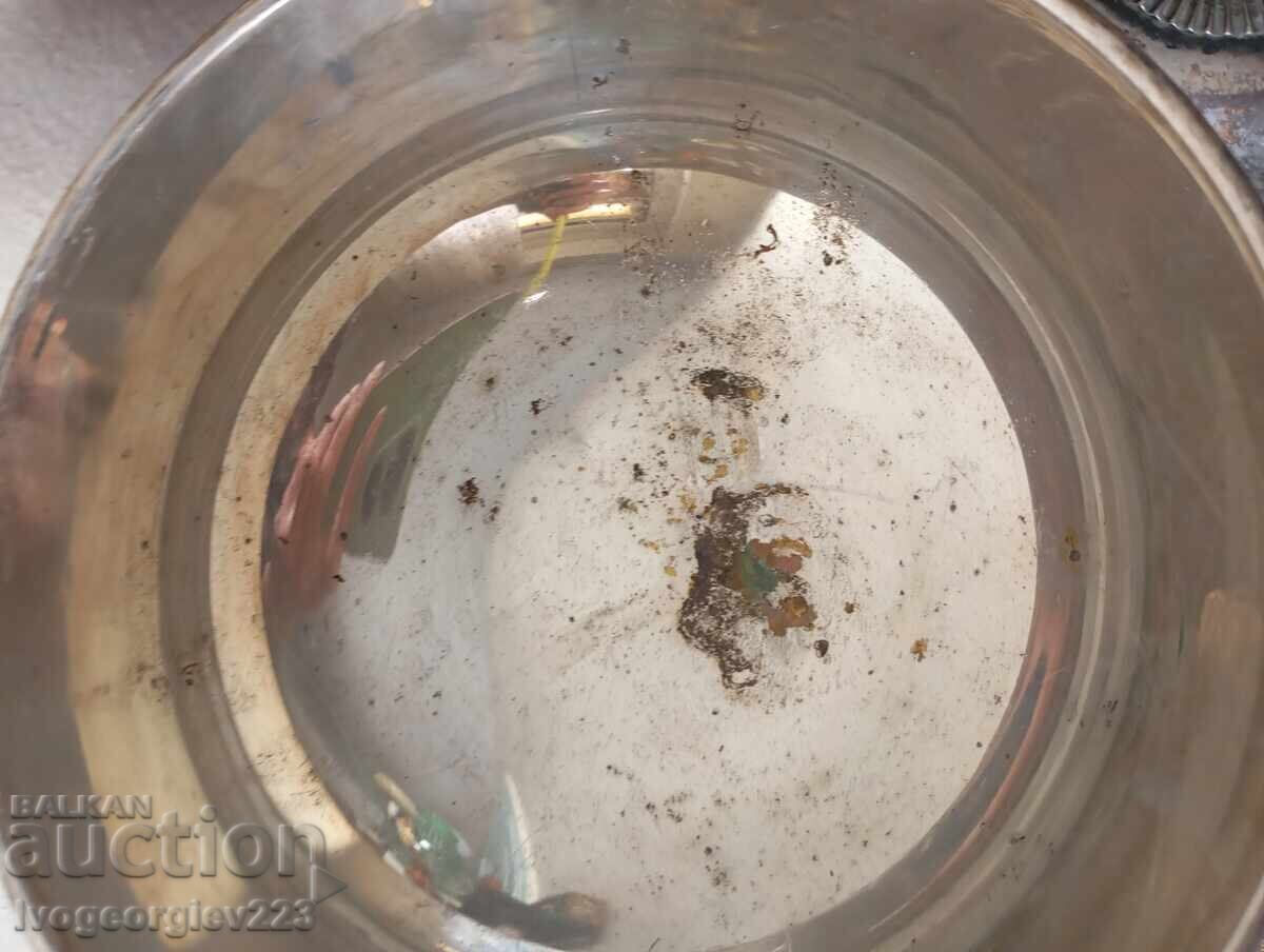 Επάργυρο μπολ, φρουτιέρα με καπάκι σε στυλ αρ ντεκό - 5