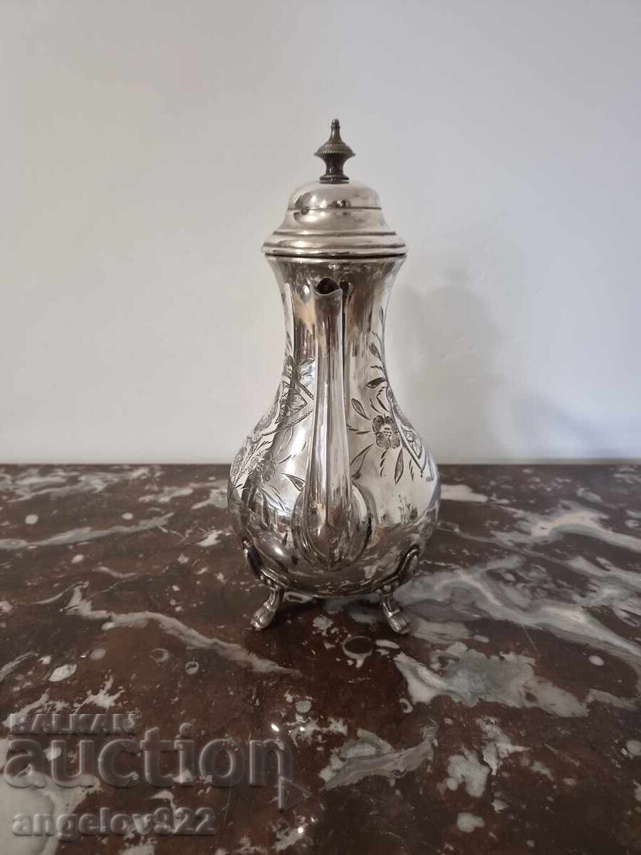 Auction  Silver Plated Metal Teapot!!!