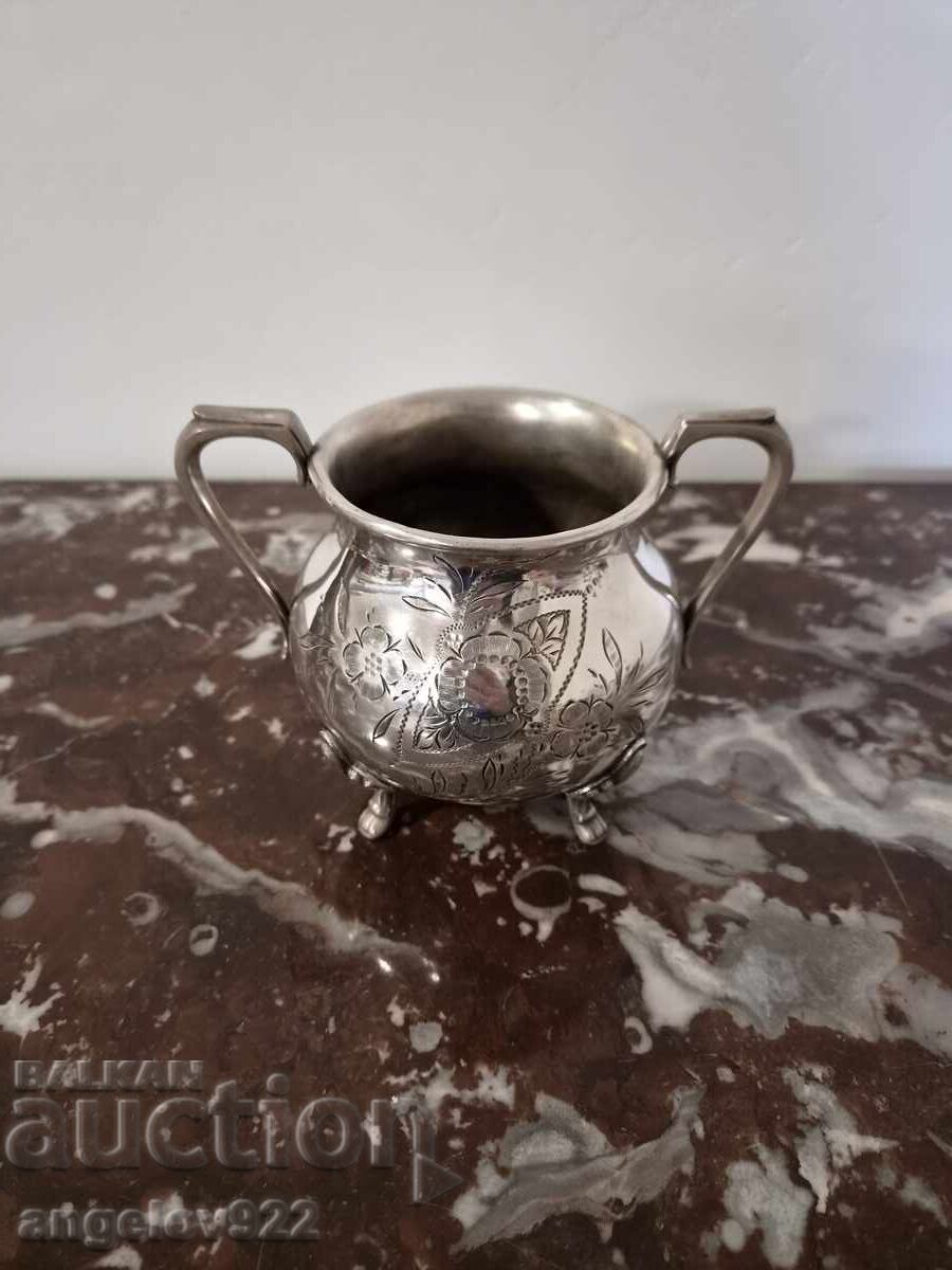Silver plated metal sugar bowl!!! with price € 0.01 | 0.02 BGN