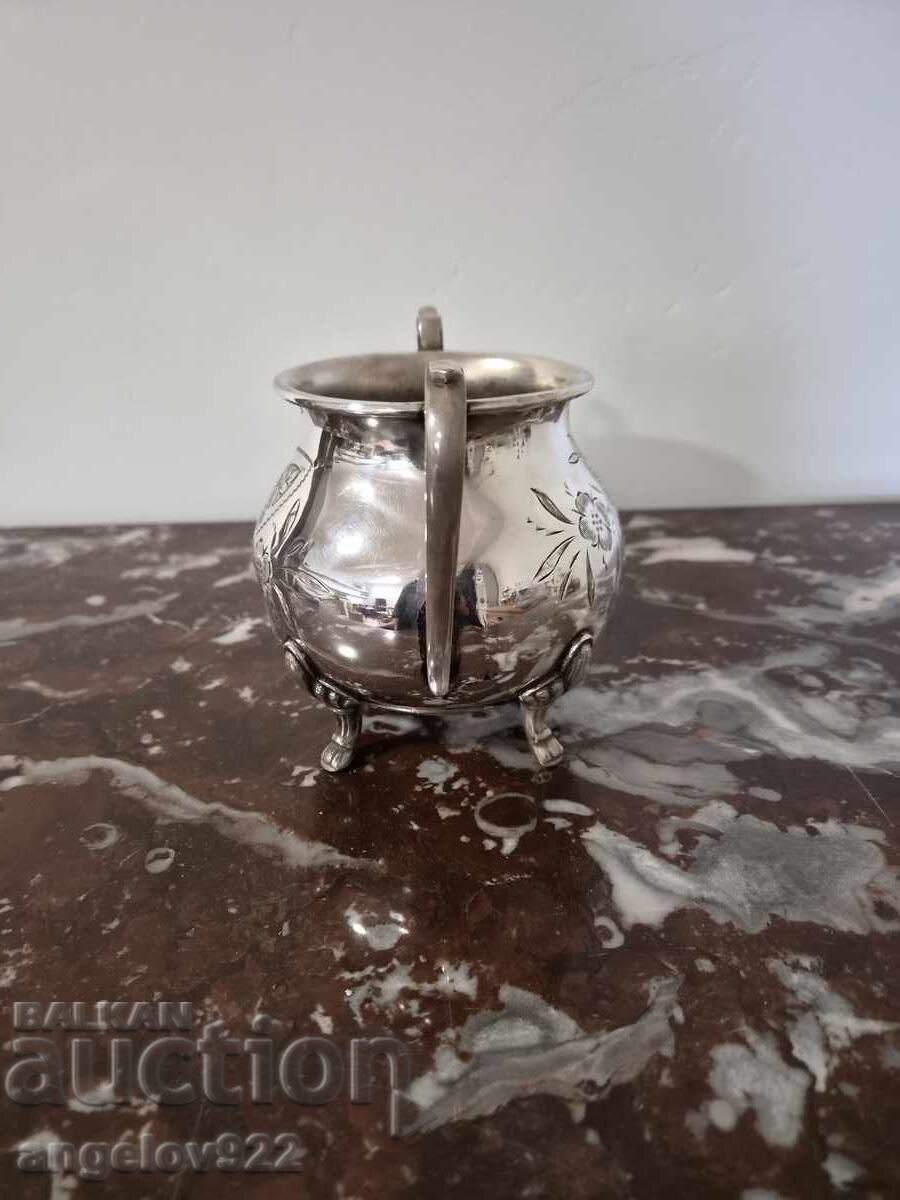 Auction  Silver plated metal sugar bowl!!!