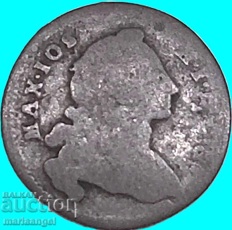 1 kreĭtser 1758 Bavariya Germaniya Maksimilian Ĭozef Rar - 7