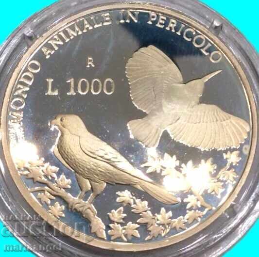 Сан Марино 1993 1000 лири 14.6г 835 проба сребро PROOF - 7 Сан Марино 1993 1000 лири 14.6г 835 проба сребро PROOF - 7