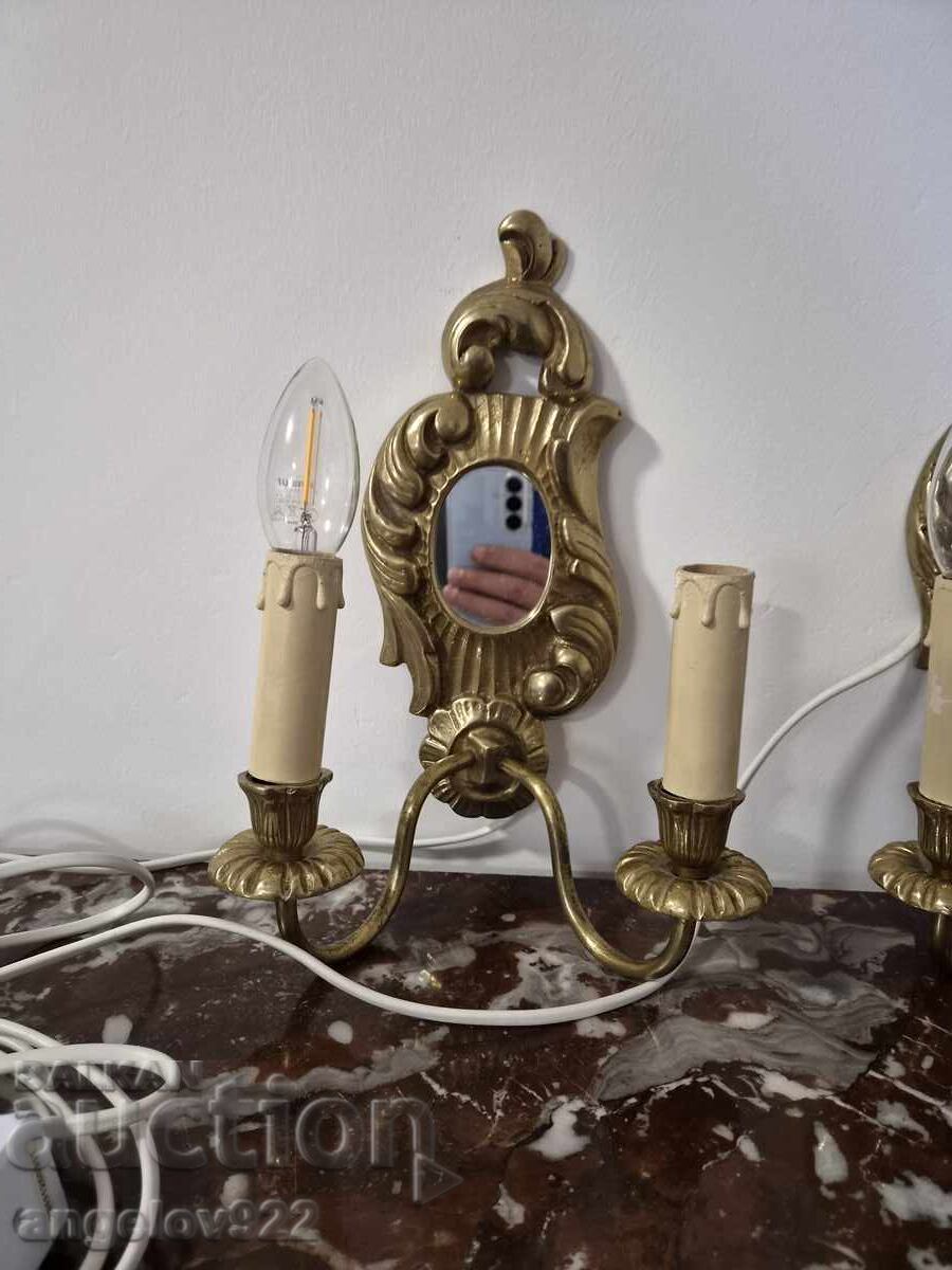 Vintage bronze wall sconces-lamps!!! with price € 0.01 | 0.02 BGN Vintage bronze wall sconces-lamps!!! with price € 0.01 | 0.02 BGN