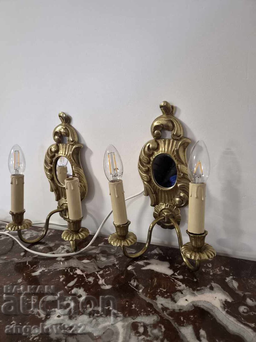 Vintage bronze wall sconces-lamps!!! - 5 Vintage bronze wall sconces-lamps!!! - 5
