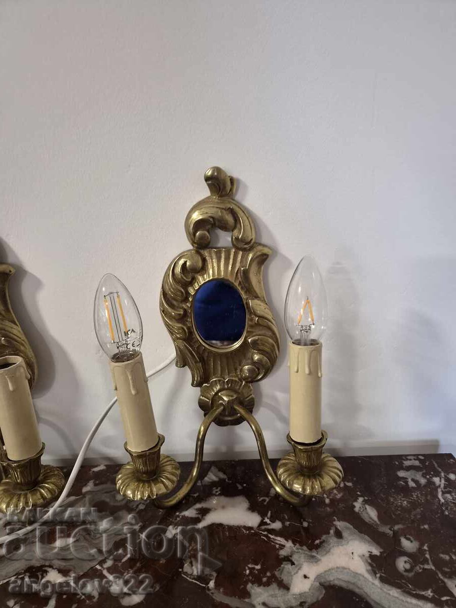 Vintage bronze wall sconces-lamps!!! - 6 Vintage bronze wall sconces-lamps!!! - 6