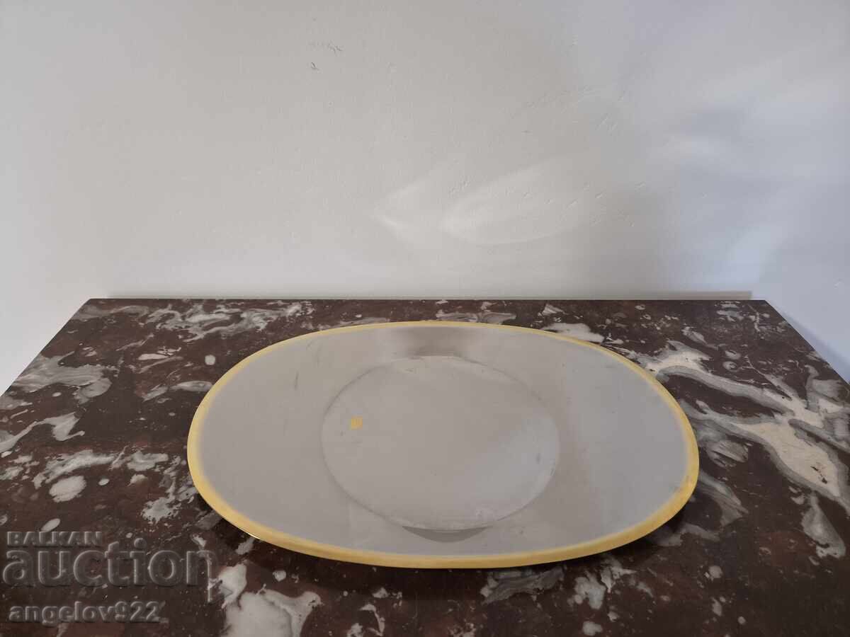 Metal tray with 24 carat gold plating on the edges!!!