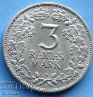 Βαϊμάρη 3 Reichsmark 1925-A, UNC με τιμή € 120.00 | 234.70 BGN